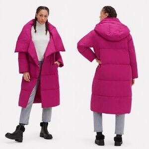 NWT UGG Catherina Wild Violet Waterproof Puffer Coat Size Medium